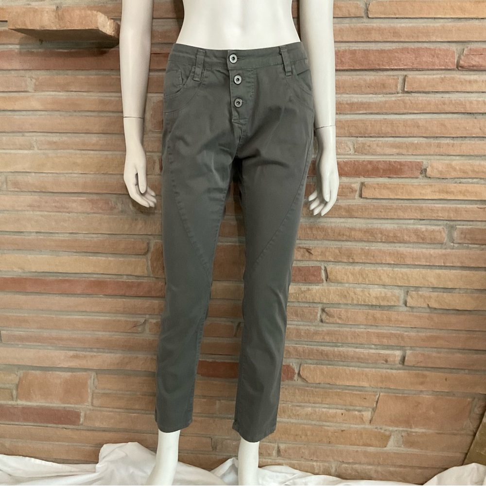 Please Brand Jeans Made In Italy Gray/khaki Size Medium